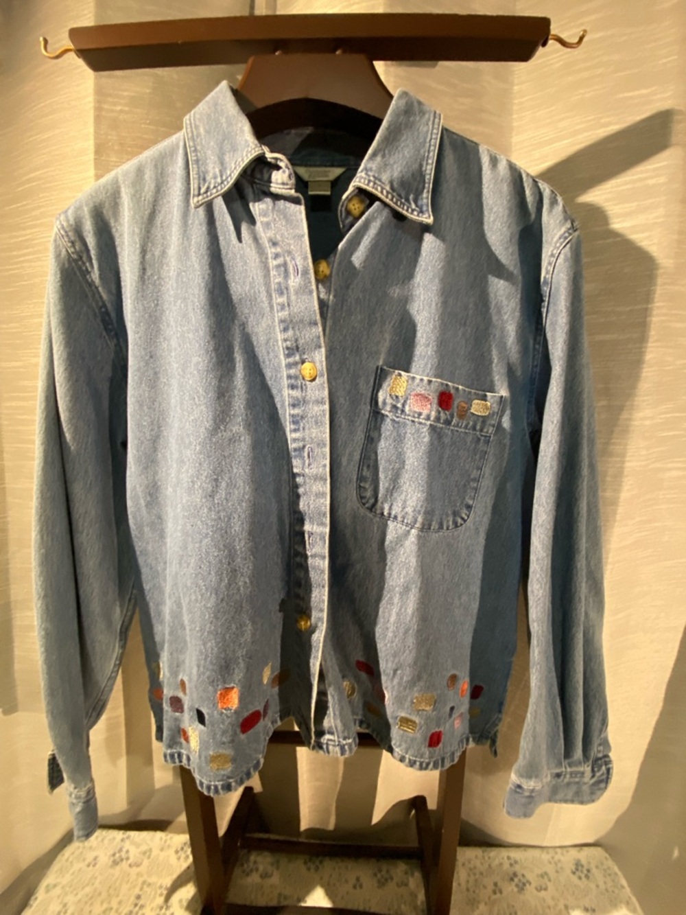 Christopher & Banks Light Blue Denim Button-Up Shirt